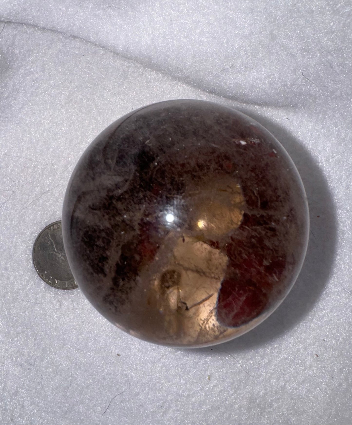 SMOKEY QUARTZ SPHERE-grounding, protection, and spiritual cleansing