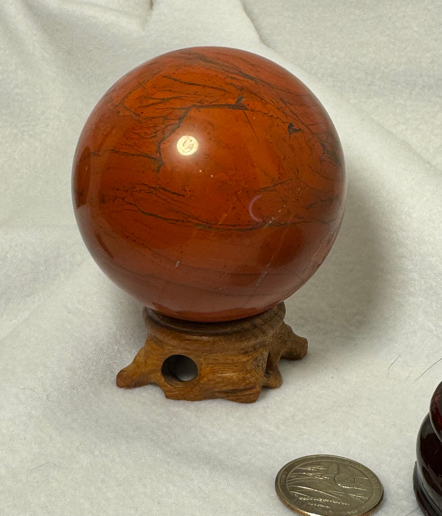 RED JASPER SPHERE -energy, self confidence, compassion