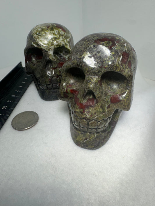 AFRICAN BLOODSTONE SKULL-abundance, protection, inner strenght