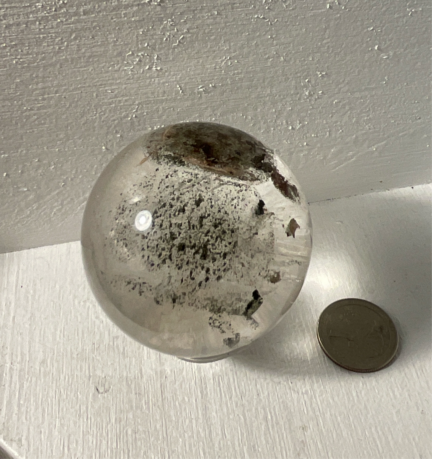 GARDEN QUARTZ SPHERE- Growth, Grounding, Spiritual Connection