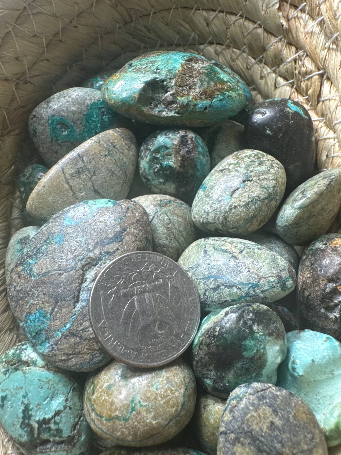 CHRYSOCOLLA TUMBLES/CHIPS -Tranquility, Communication, Empowerment