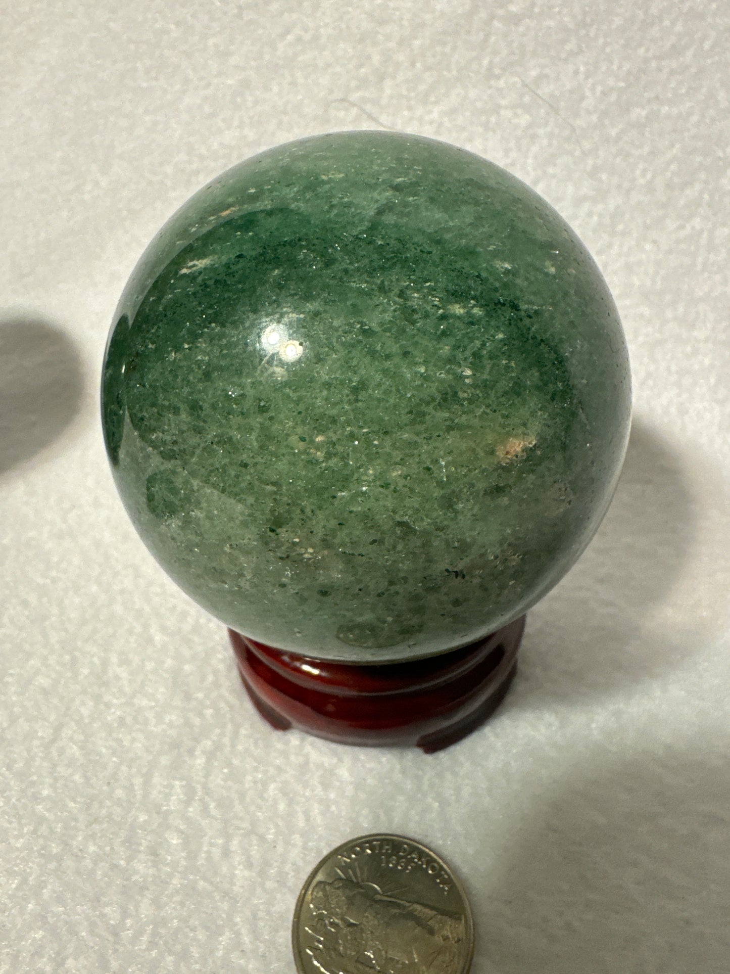 GREEN STRAWBERRY QUARTZ SPHERE-Nurture, Growth, and Abundance