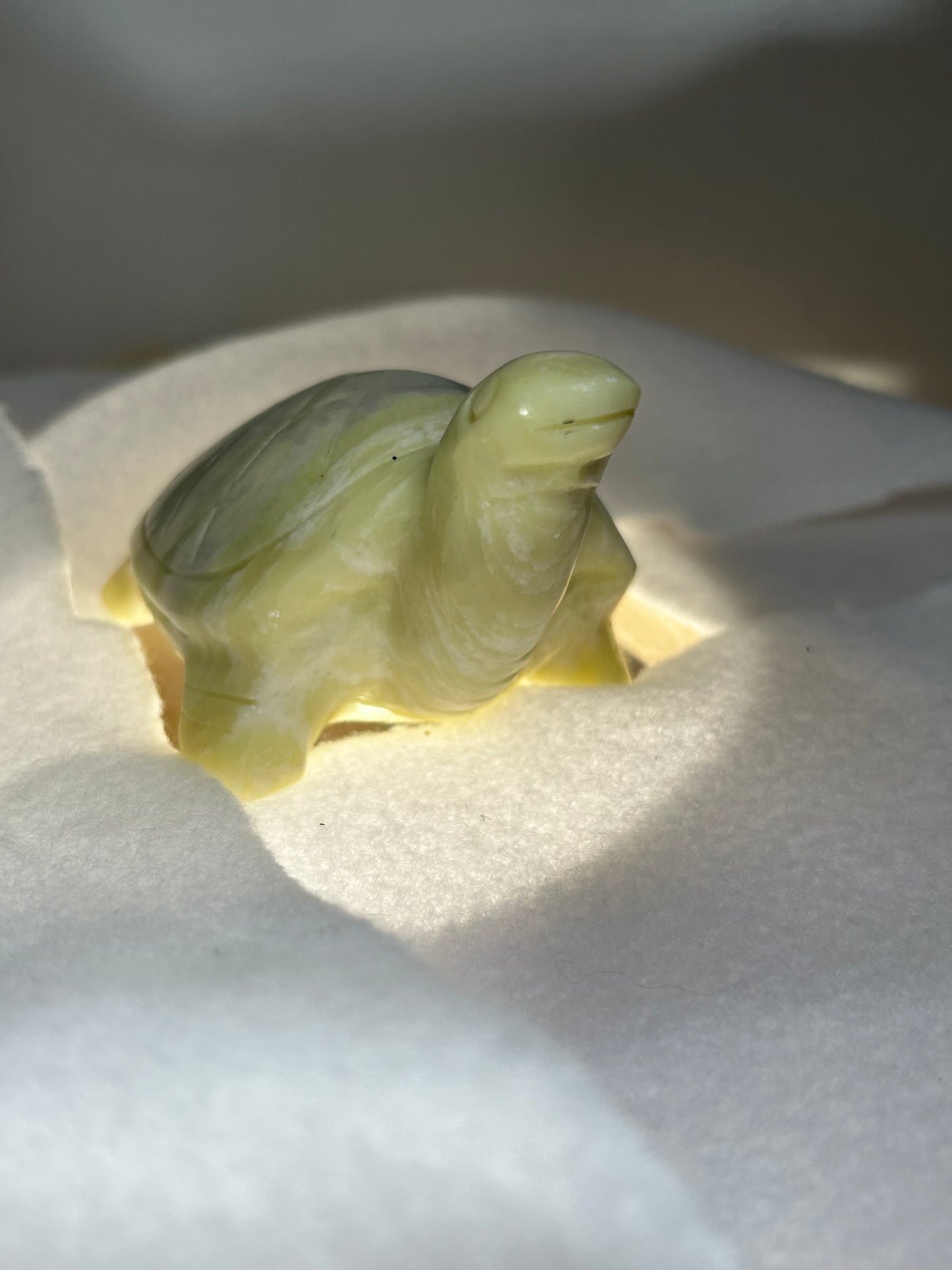 YELLOW JADE TURTLE -Prosperity, Wisdom, and Inner Peace