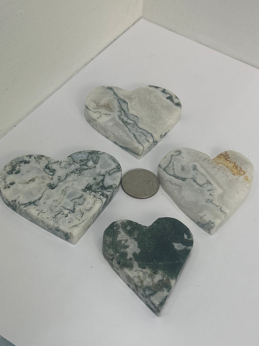 MOSS AGATE HEART-Nature’s Love, Harmony, Grounding Energy