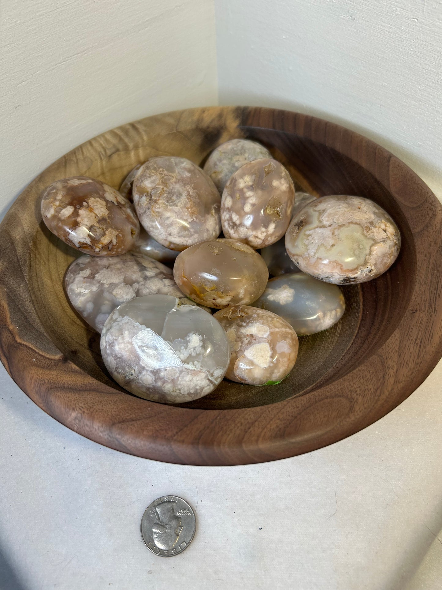 FLOWER AGATE PALM STONE-growth, manifestation, personal transformation