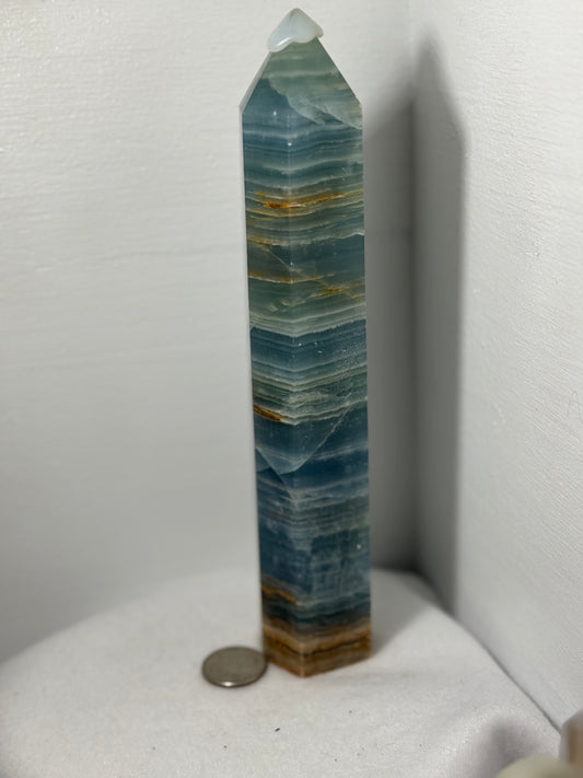 CARIBBEAN CALCITE TOWER-relaxation, emotional healing, enhanced communication