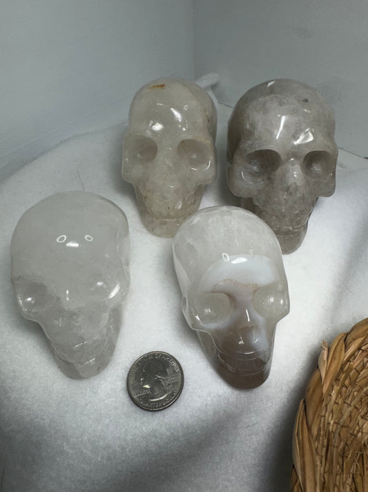 CLEAR QUARTZ SKULL- healing, spirituality, enlightenment