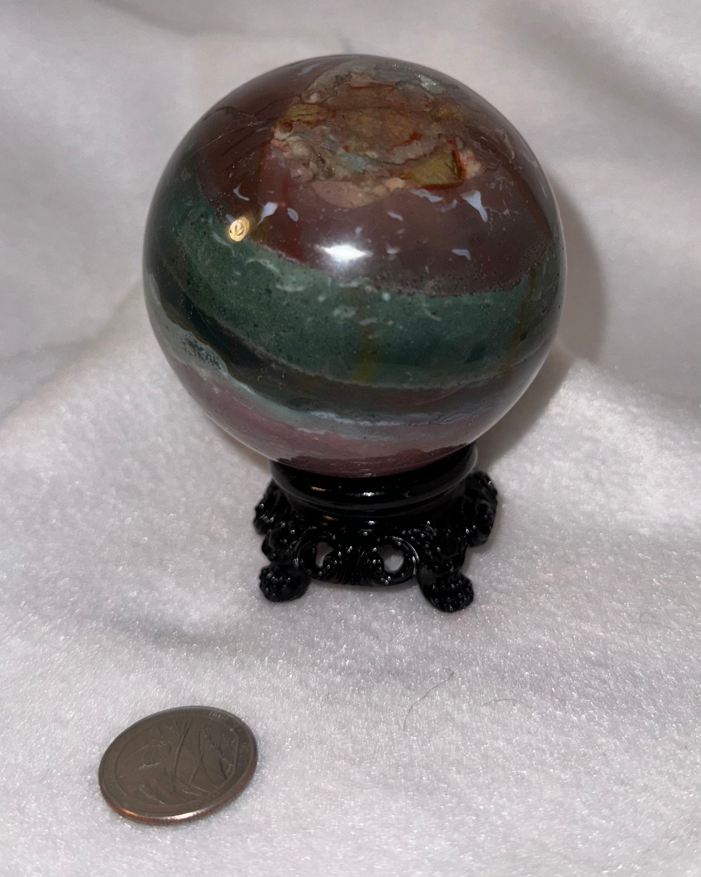 OCEAN JASPER SPHERE -inner peace, emotional healing, and spiritual renewal