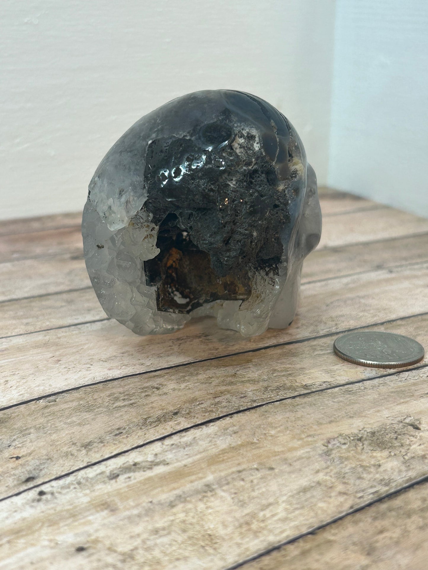 GARDEN QUARTZ SKULL-Manifestation, Transformation, Connection to Nature