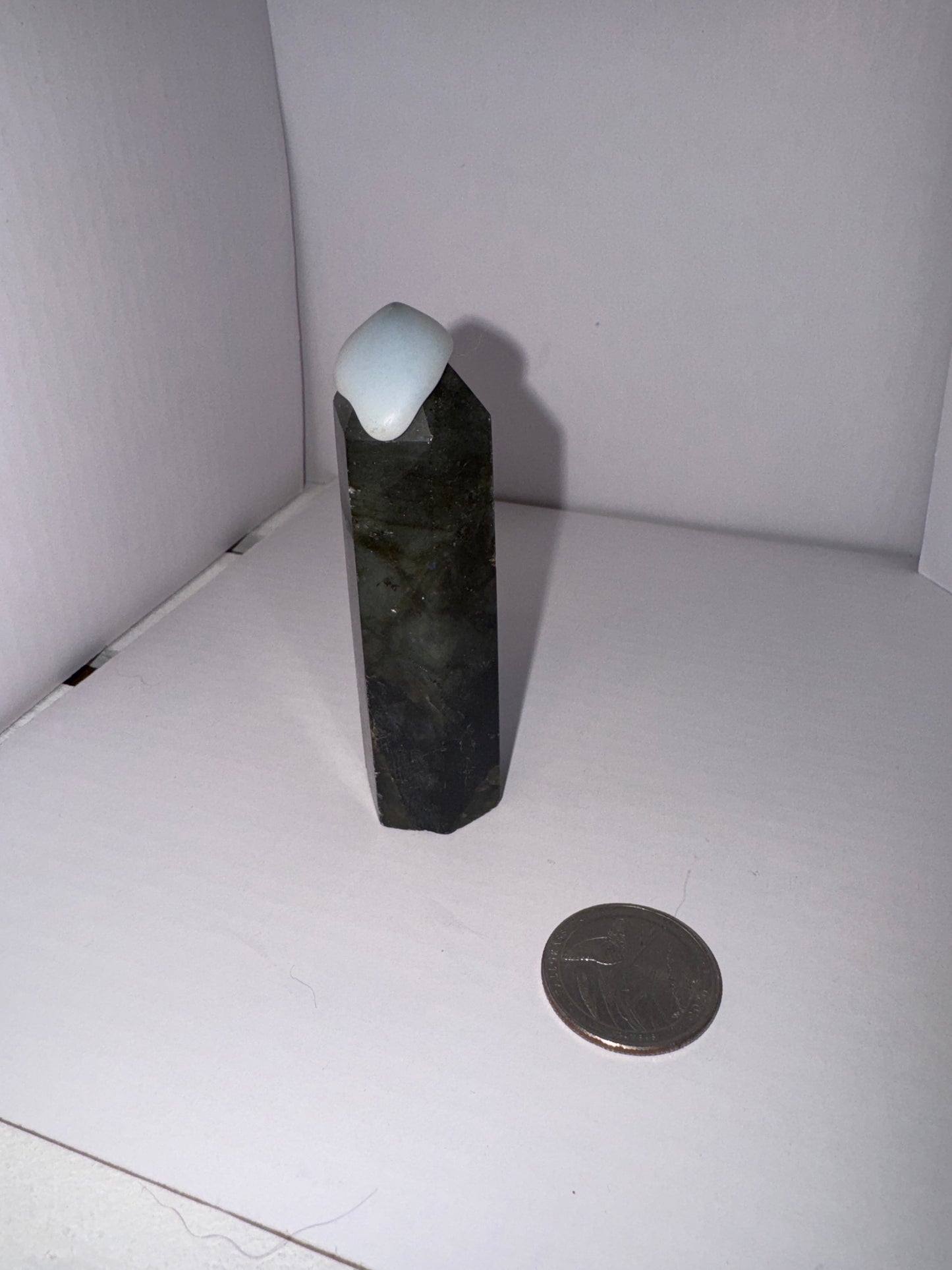 LABRADORITE TOWER-intuition, protection, and spiritual awakening