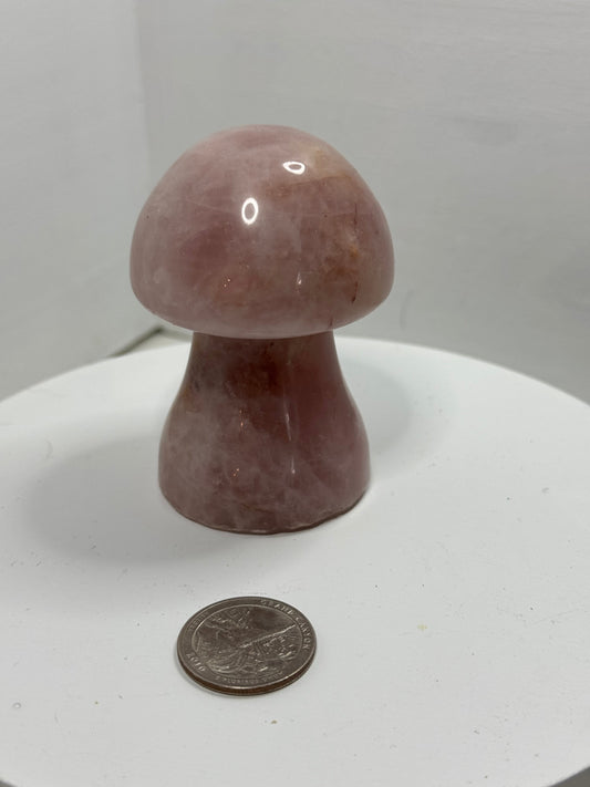 ROSE QUARTZ MUSHROOM- love, compassion, harmony