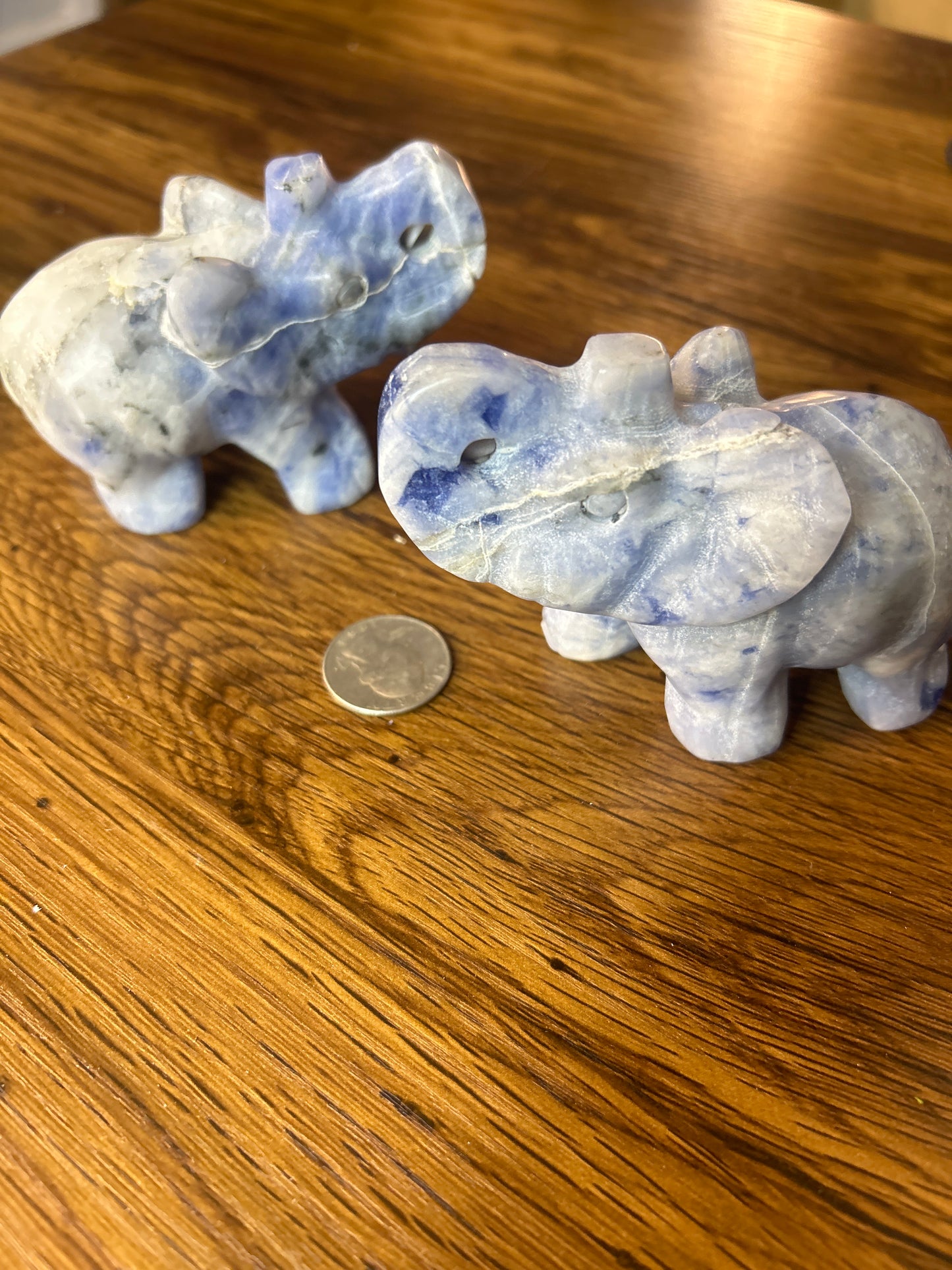 BLUE AVENTURINE ELEPHANT-Wisdom, Calmness, Intuition