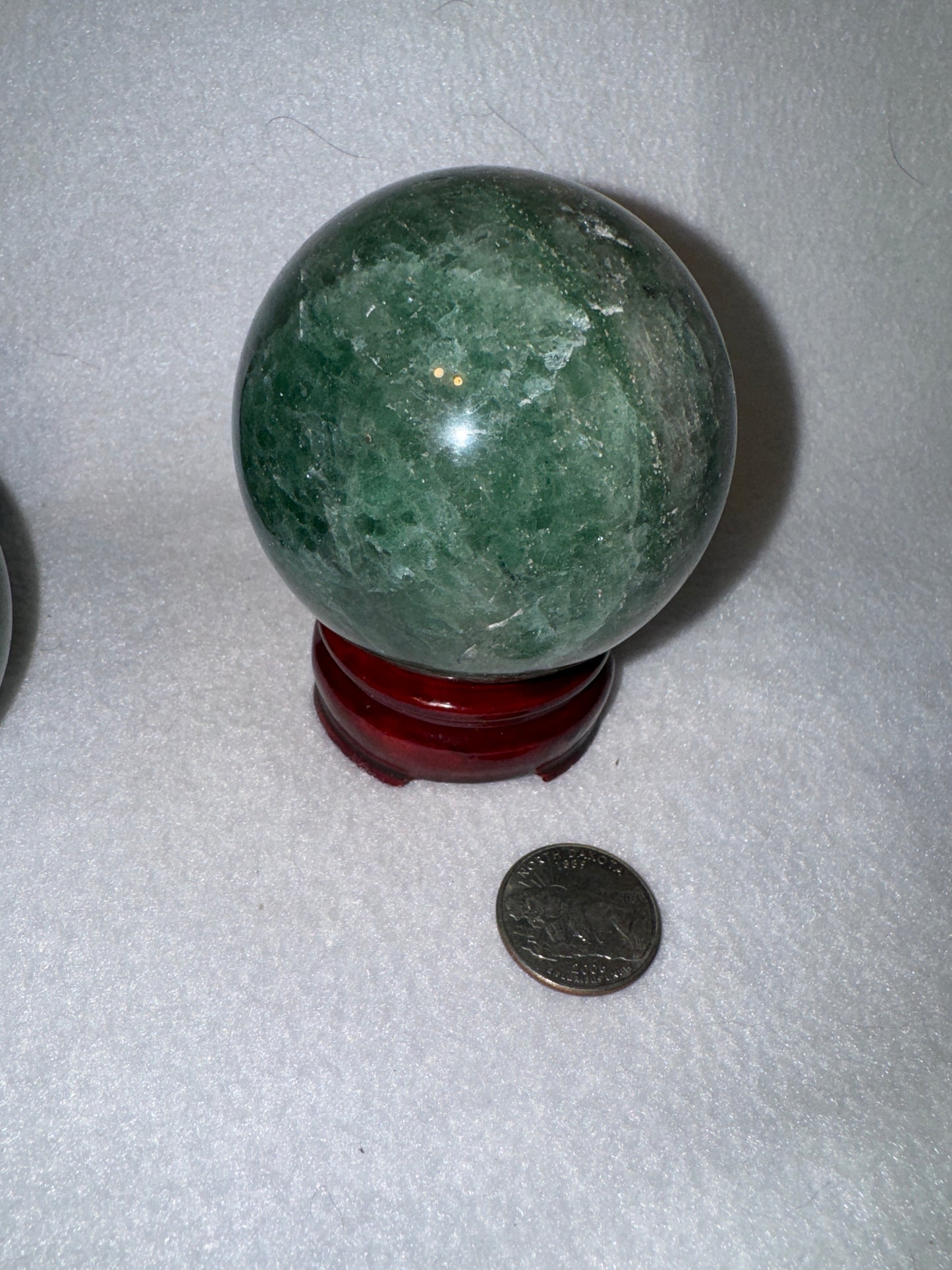 GREEN STRAWBERRY QUARTZ SPHERE-Nurture, Growth, and Abundance