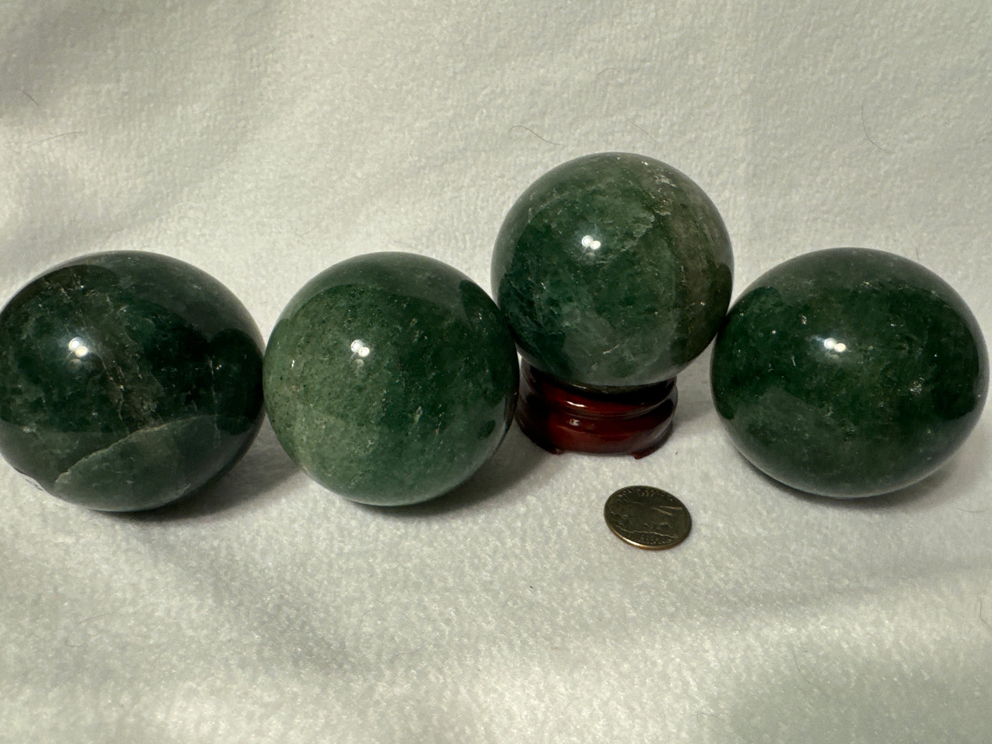 GREEN STRAWBERRY QUARTZ SPHERE-Nurture, Growth, and Abundance