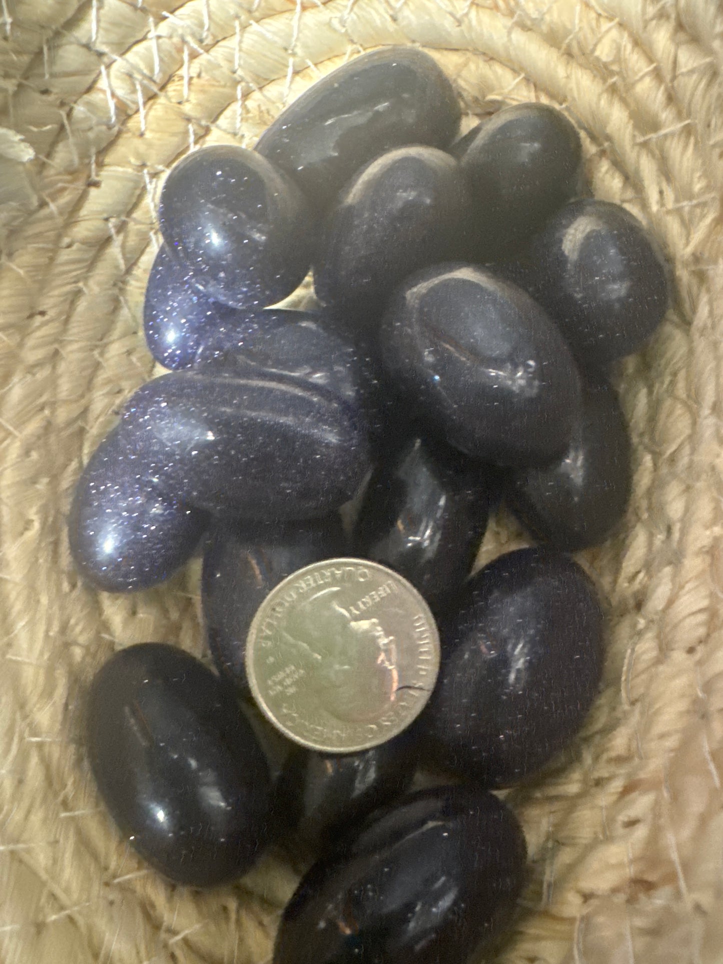 BLUE SANDSTONE TUMBLES/CHIPS-Ambition, Confidence, Creativity