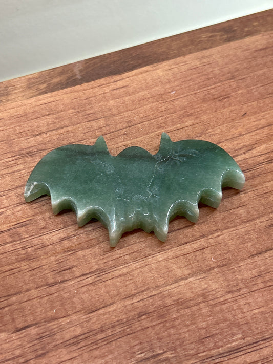 GREEN AVENTURINE BAT-prosperity, luck, emotional healing