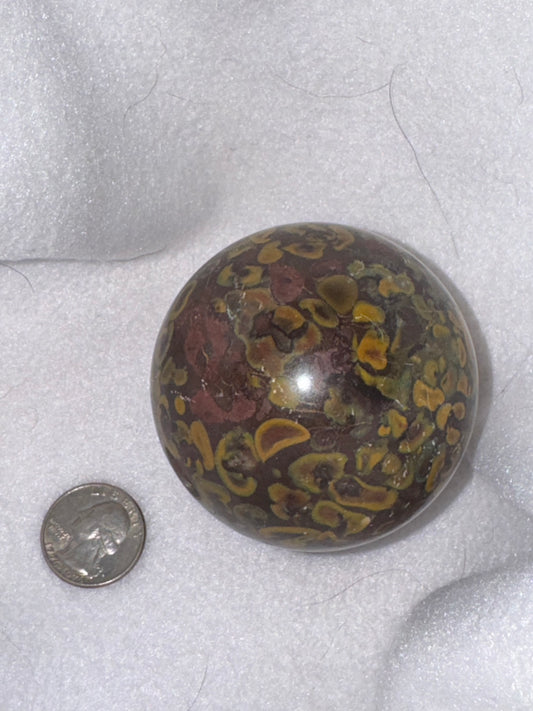 POPPY JASPER SPHERE-creativity, inspiration, empowerment