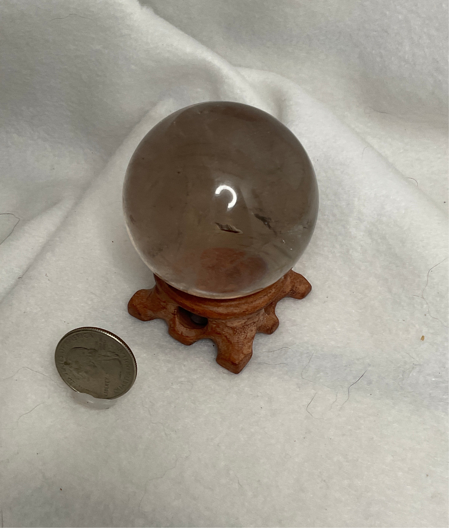 SMOKEY QUARTZ SPHERE-grounding, protection, and spiritual cleansing