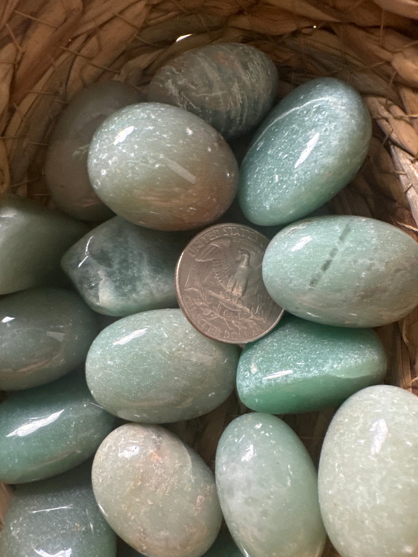 GREEN AVENTURINE TUMBLES/CHIPS-Prosperity, Healing, Heartfelt Harmony