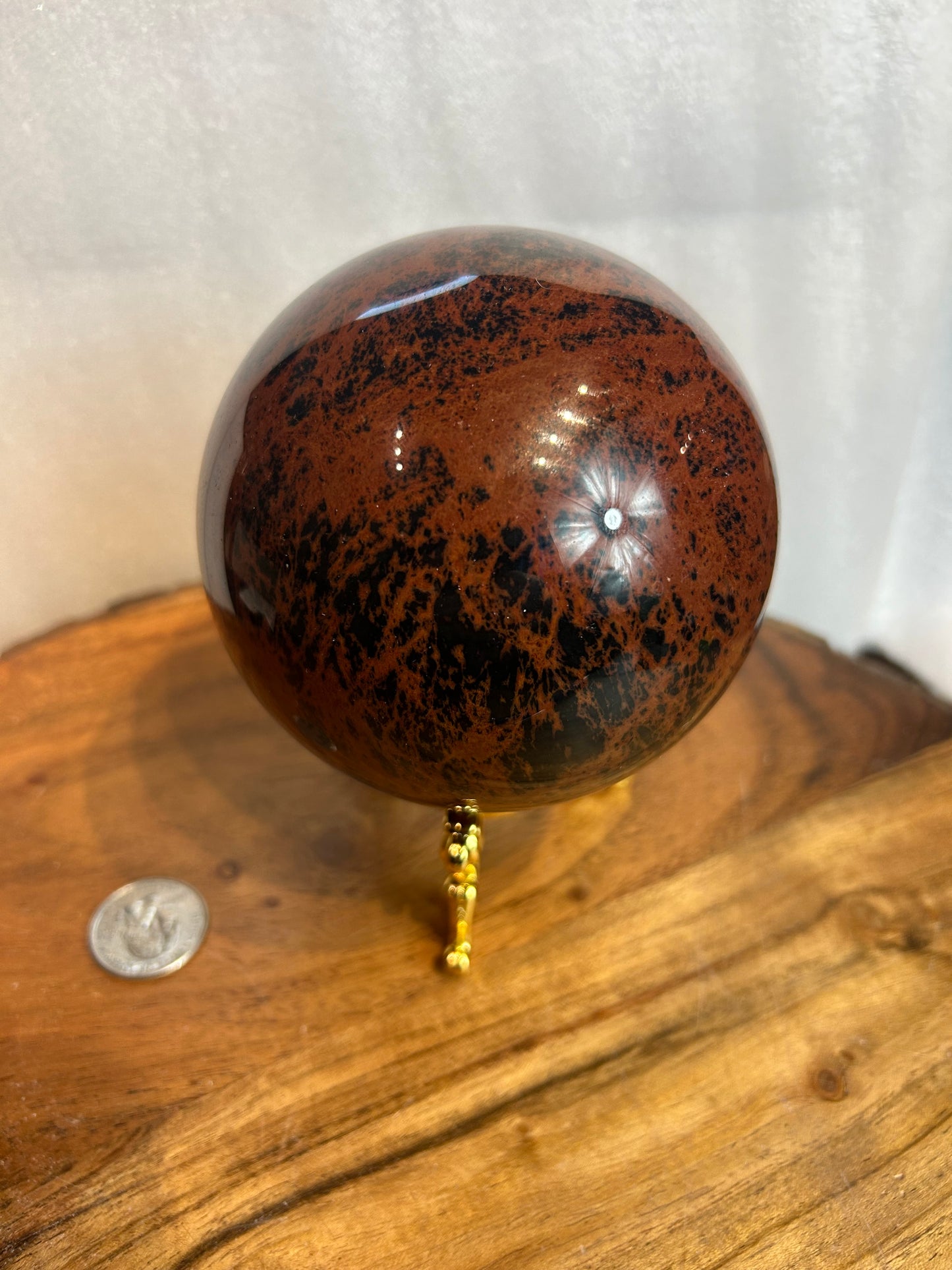 MAHOGANY OBSIDIAN SPHERE-Grounding, Protection, Strength