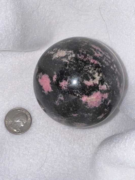 RHODONITE SPHERE-compassion, gratefulness, healing