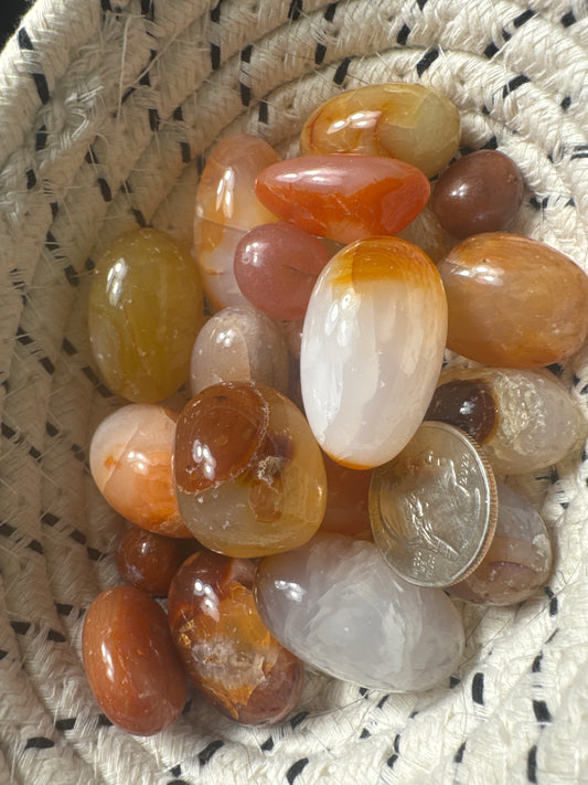 CARNELIAN TUMBLES/CHUMBLES/CHIPS- Vitality, Courage, Creativity