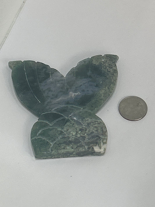 MOSS AGATE WHALE TAIL