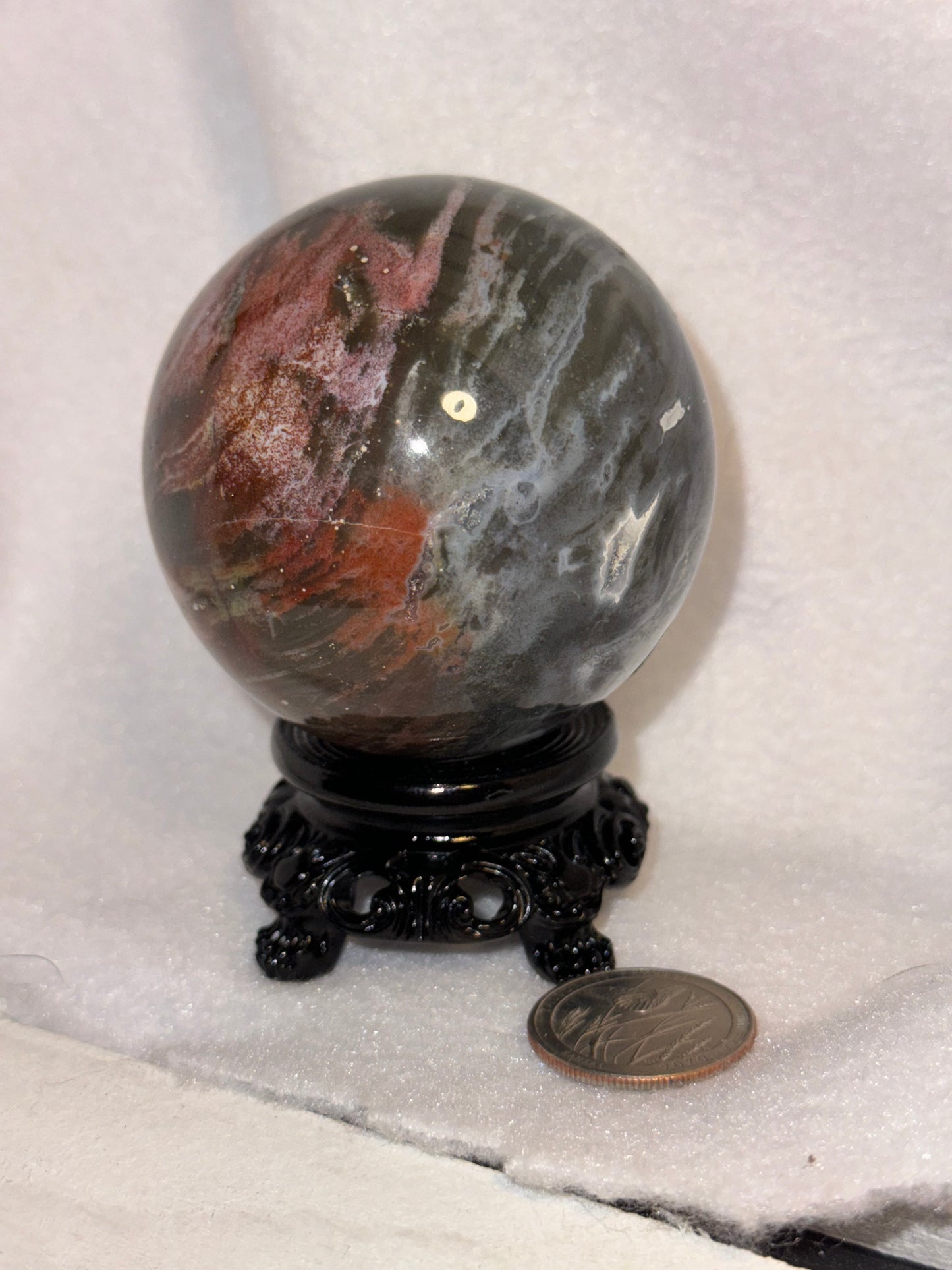 OCEAN JASPER SPHERE -inner peace, emotional healing, and spiritual renewal