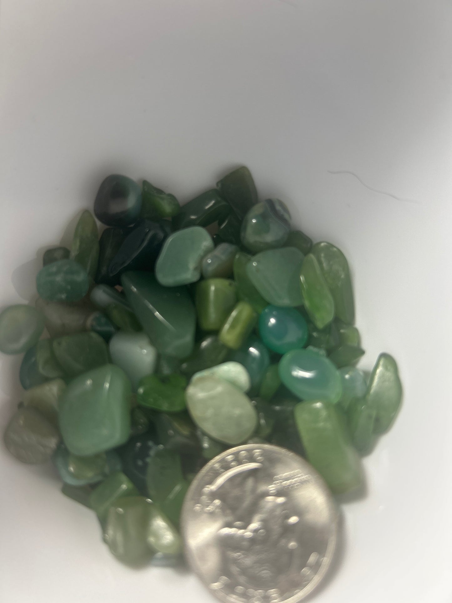 GREEN AVENTURINE TUMBLES/CHIPS-Prosperity, Healing, Heartfelt Harmony