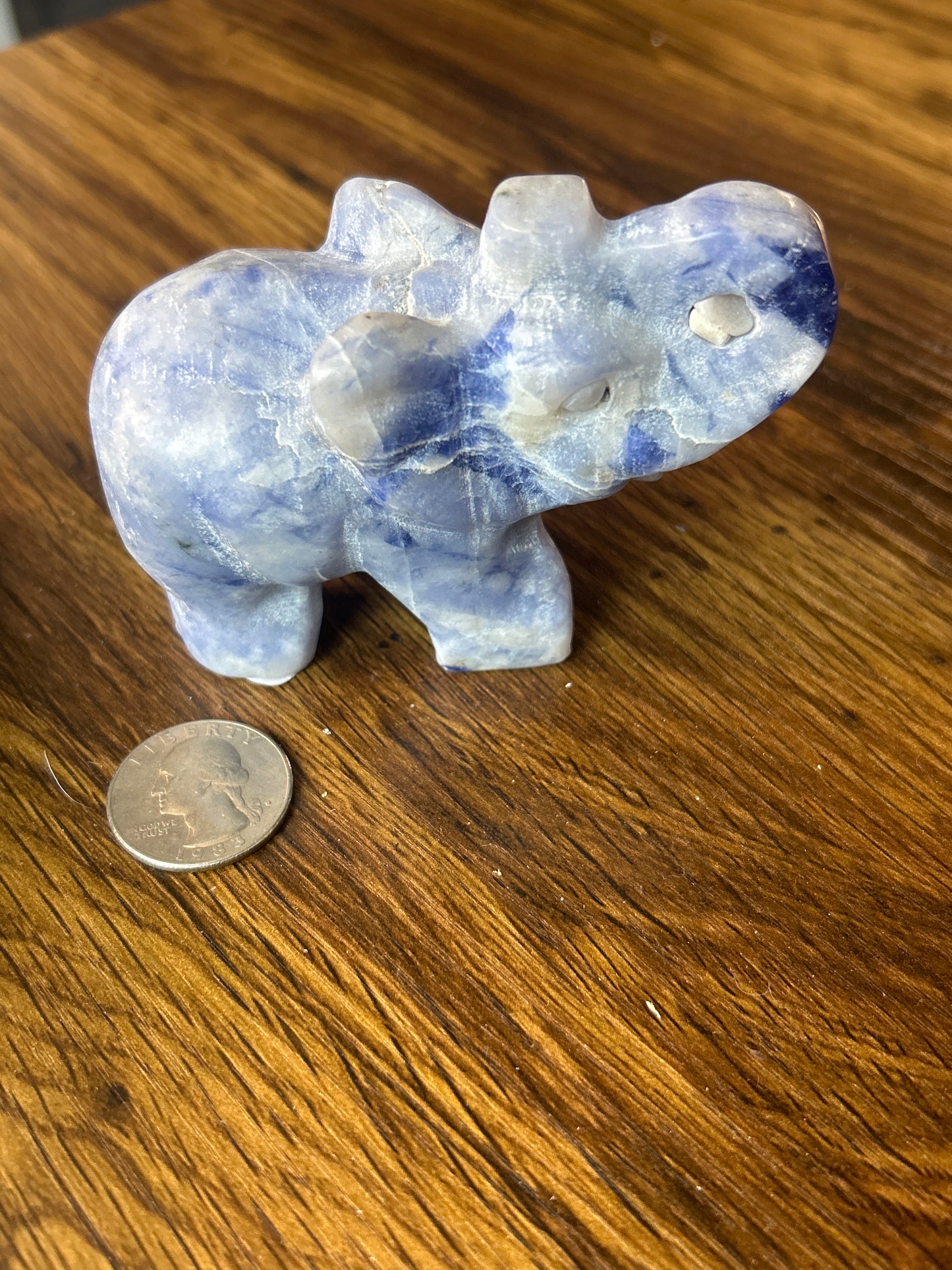 BLUE AVENTURINE ELEPHANT-Wisdom, Calmness, Intuition