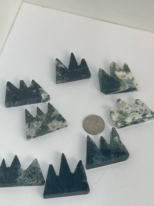 MINI MOSS AGATE MOUNTAIN RANGE- Growth, Grounding, and Natural Beauty