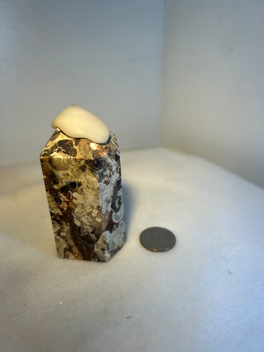 BRECCIATED JASPER TOWER-grounding, strength, resilience