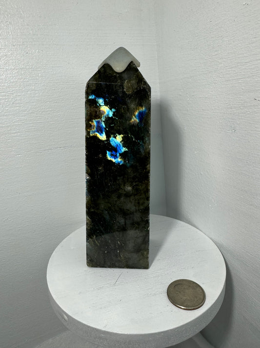 LABRADORITE TOWER-intuition, protection, and spiritual awakening