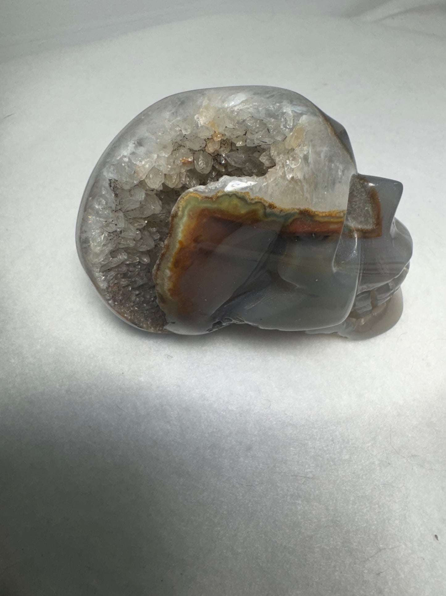 BANDED AGATE SKULL- stability, protection, balance