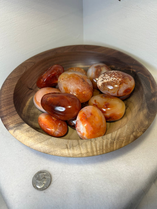 CARNELIAN PALM STONE-vitality, courage, and creativity