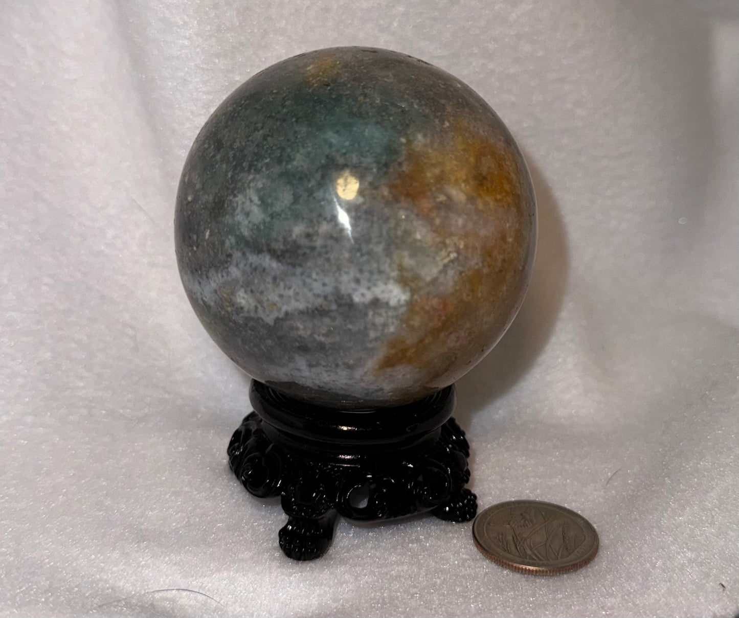 OCEAN JASPER SPHERE -inner peace, emotional healing, and spiritual renewal