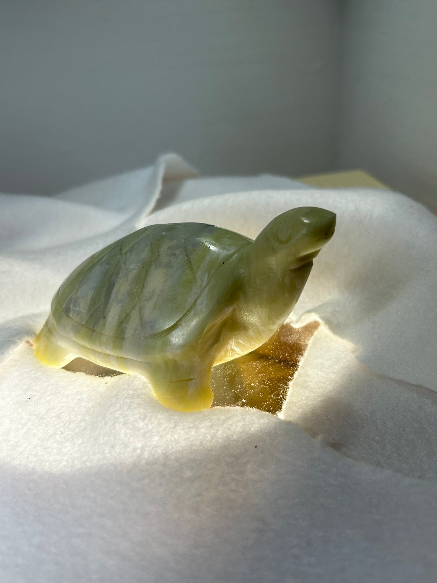 YELLOW JADE TURTLE -Prosperity, Wisdom, and Inner Peace