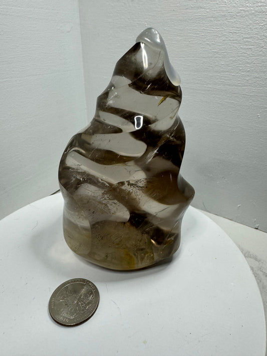 SMOKEY QUARTZ FLAME-grounding, protection, and spiritual cleansing