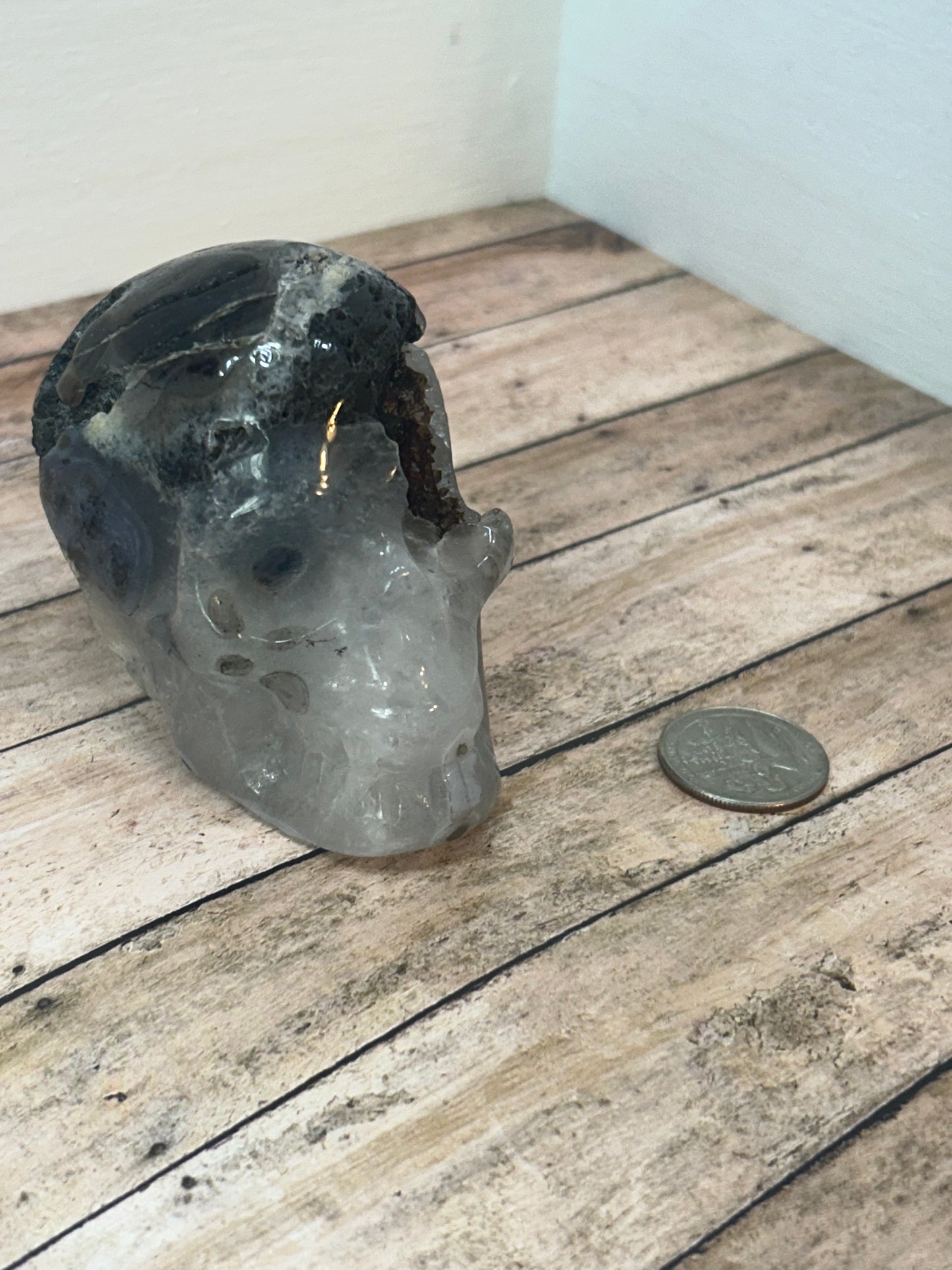 GARDEN QUARTZ SKULL-Manifestation, Transformation, Connection to Nature