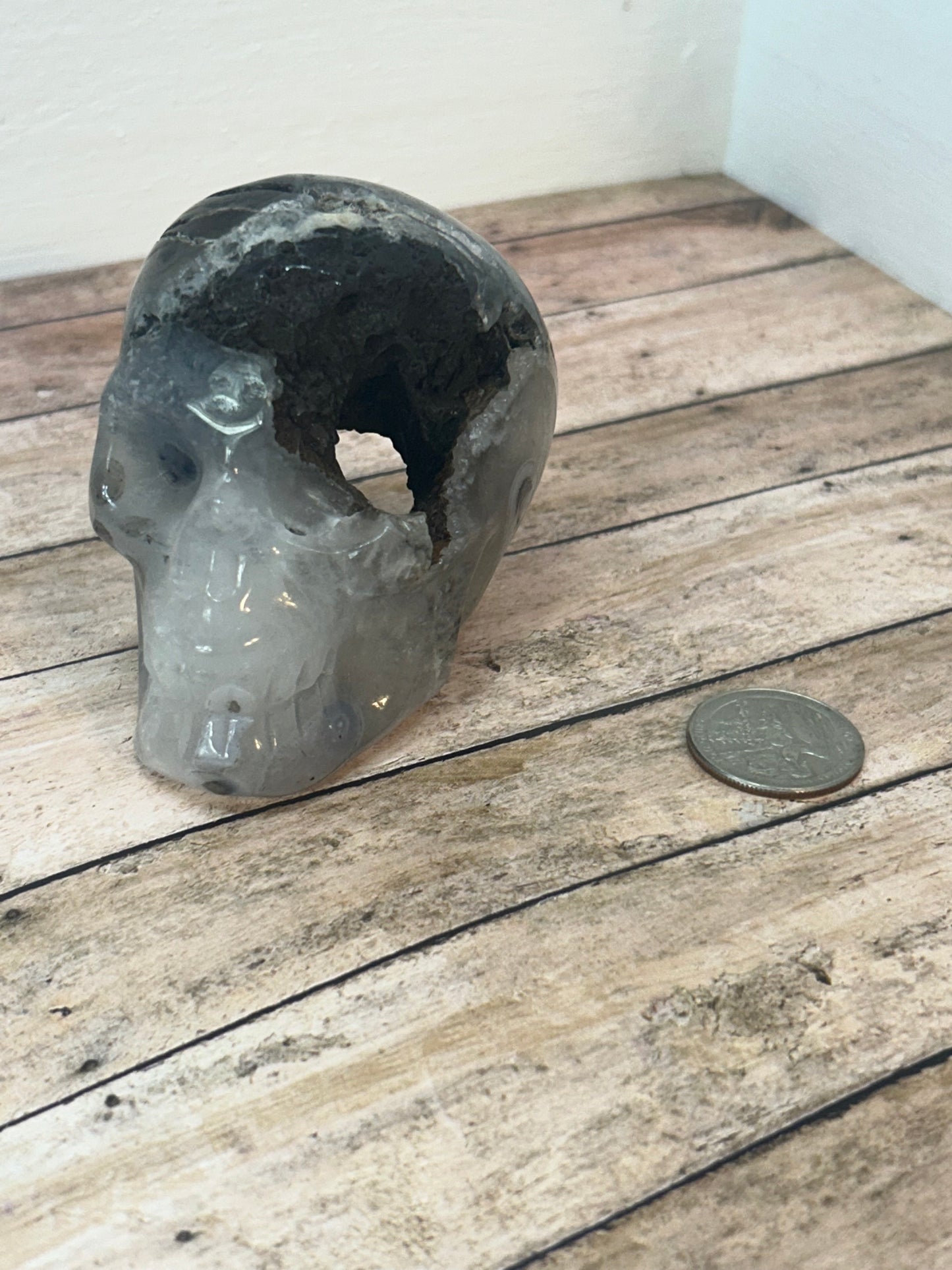 GARDEN QUARTZ SKULL-Manifestation, Transformation, Connection to Nature