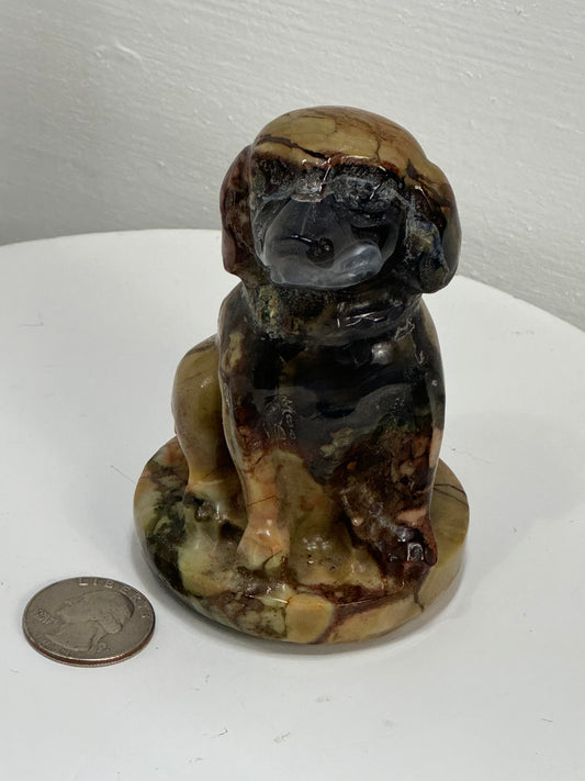 VOLCANO AGATE DOG -Loyalty, Protection, Grounding Energy