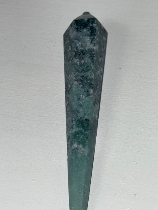 MOSS AGATE WAND-  Growth, Grounding, and Harmony