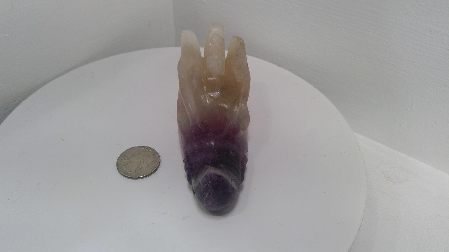 FLUORITE DRAGON SKULL-Intuition, Clarity, Spiritual Protection