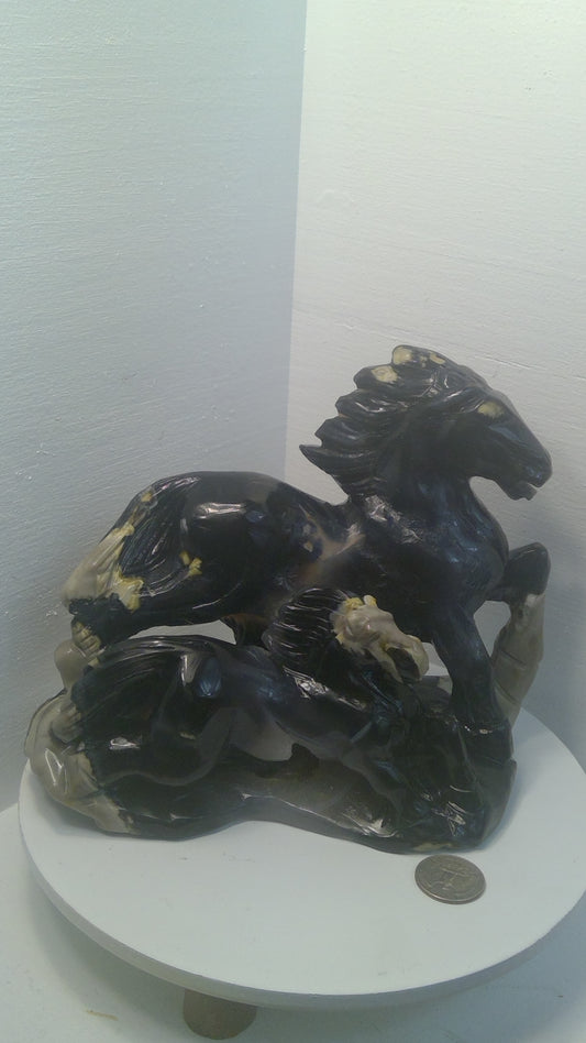 VOLCANO AGATE HORSES-Strength, Freedom, Grounding Energy